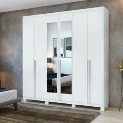 Guarda Roupa Casal 6 Portas e 4 Gavetas.