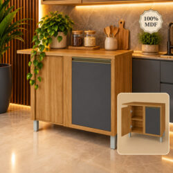 Balcão de Canto para Cozinha 1 Porta Baronesa 100% MDF 10x de R$99,90