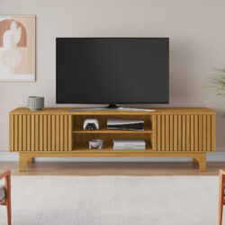 Rack para TV's até 70" com 2 Portas Ripadas