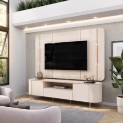 Bancada com Painel 100% MDF com Led para TVs até 75" 10x de R$ 269,90