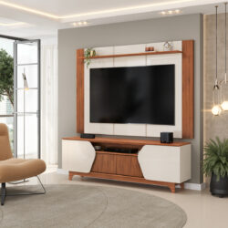 Bancada com Painel Ripado 2 Portas para TVs até 75" 10x de R$ 149,90