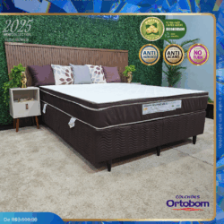 Conjunto Colchão Fit Ortopédico + Base Sommier Queen Size 10x de  R$289,80