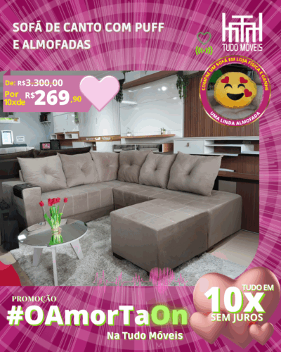 Sofá de Canto com Puff por apenas 10x de R$ 269,90 sem juros no cartão - Imagem 5