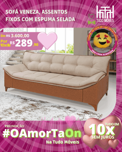 Sofá Veneza por apenas 10x de R$ 289,90 sem juros no cartão - Imagem 2