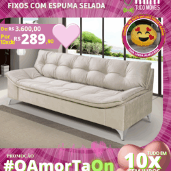 Sofá Veneza por apenas 10x de R$ 289,90 sem juros no cartão