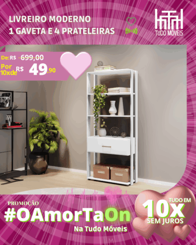 Livreiro Moderno por apenas 10x de R$ 49,90 sem juros no cartão - Imagem 2