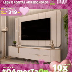 Conjunto de Painel + Bancada por apenas 10x de R$ 319,90 sem juros no cartão