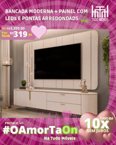 Conjunto de Painel + Bancada por apenas 10x de R$ 319,90 sem juros no cartão