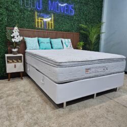 Conj. Box Ortobom. Colchão Queen Size em Molas Ensacadas