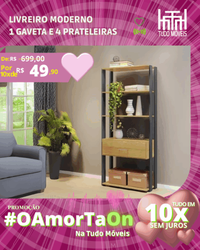 Livreiro Moderno por apenas 10x de R$ 49,90 sem juros no cartão - Imagem 3
