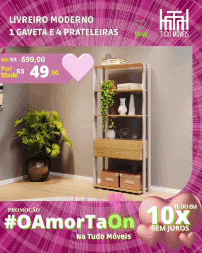 Livreiro Moderno por apenas 10x de R$ 49,90 sem juros no cartão - Imagem 4