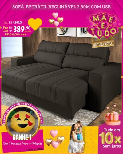 Sofá caribe de R$4.900,00 Por apenas 10x de  R$389,90 sem juros no cartão - Imagem 2