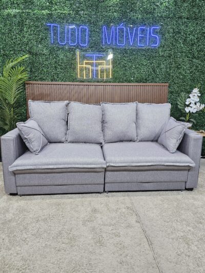 Sofá Cama Retrátil Reclinável em linho 10x de R$429,90 - Imagem 4