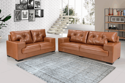 Conjunto Sofá 2 e 3 lugares com Almofadas em Fibra 10x de R$299,90 - Imagem 2