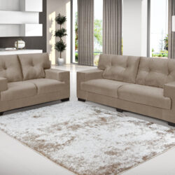 Conjunto Sofá 2 e 3 lugares com Almofadas em Fibra Por 12x de R̲$̲ ̲3̲1̲6̲,̲5̲8̲ sem juros.