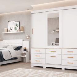 Roupeiro Casal 100% MDF 7 gavetas 10x de 10x de R$319,90