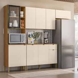 Cozinha 100% MDF com 9 Portas.