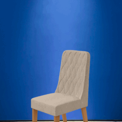 Cadeira Avulsa Bordada e Estofada