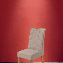 Cadeira  Avulsa Bordada e Estofada