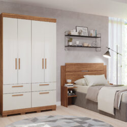 Roupeiro 100% MDF 4 portas