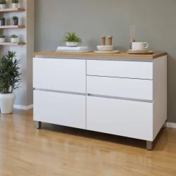 Balcão Rainha 1 Porta Basculante + 4 Gavetas