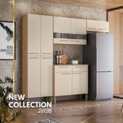 Cozinha 100% MDF com Balcão.