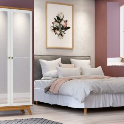 Sapateira Retrô com 2 Portas Espelhadas.