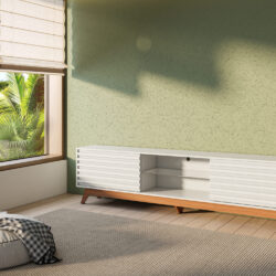 Rack 100% MDF com 2 Portas de Correr.