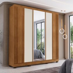 Roupeiro Casal 100% MDF com Espelho.