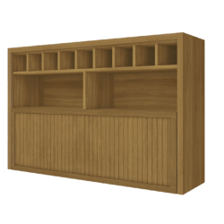 Armário Aéreo 1 Porta Basculante com Adega e Nicho – 100% MDF