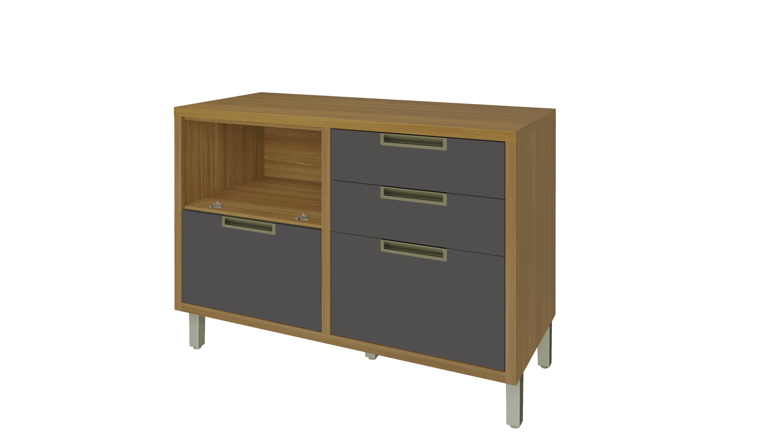 Balcão 1 Porta e 4 Gavetas – 100% MDF - Imagem 4