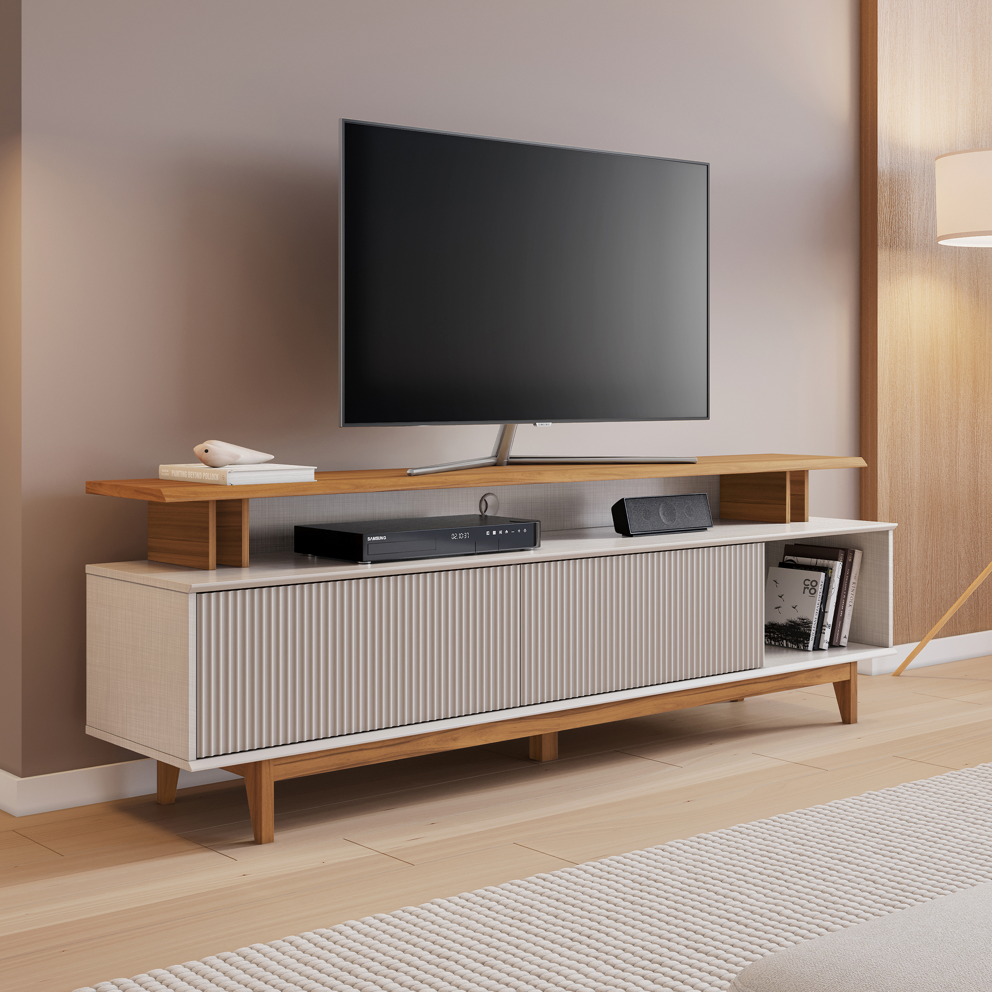 Bancada 100% MDF 2 portas - P/ TV's até 75"