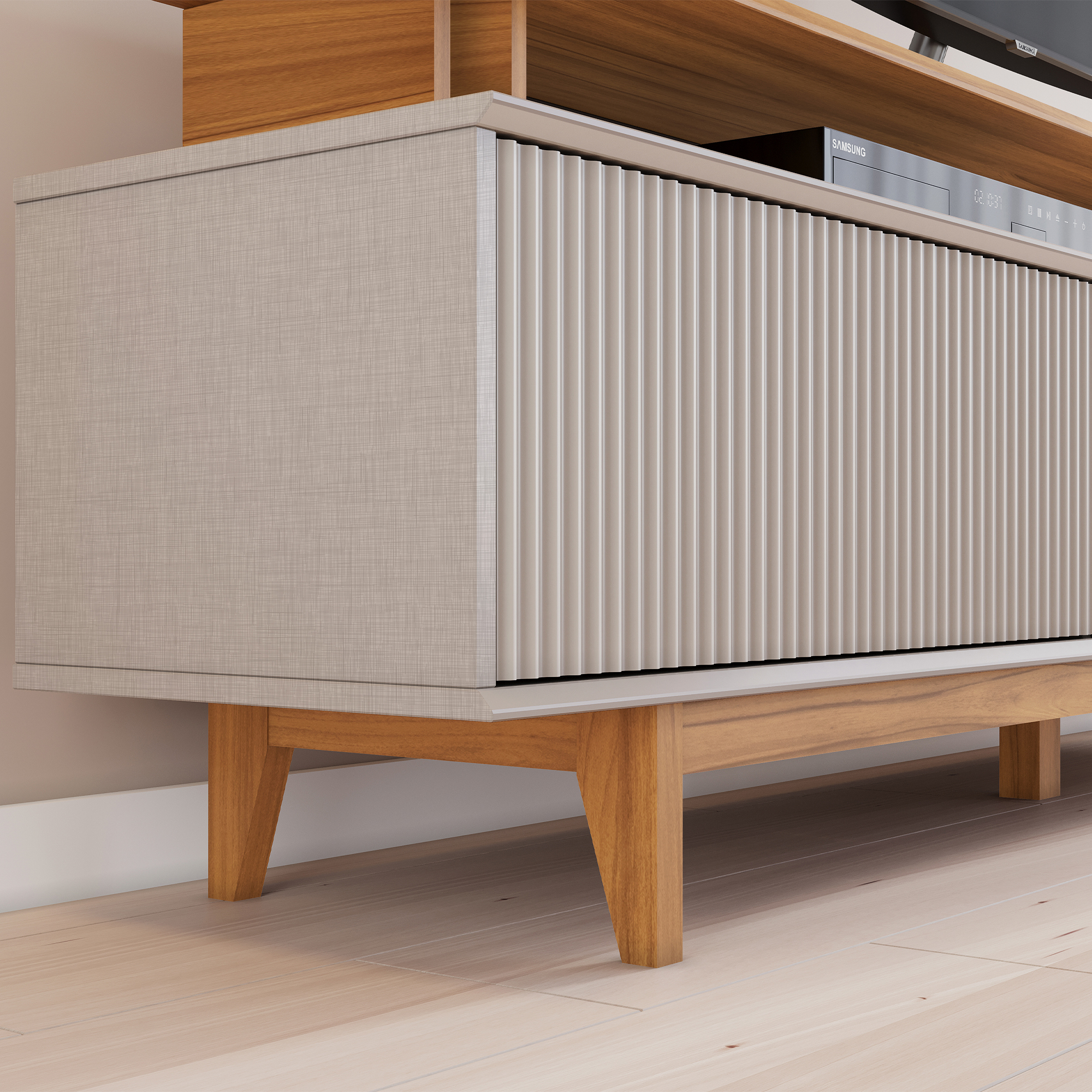 Bancada 100% MDF 2 portas - P/ TV's até 75" - Imagem 3