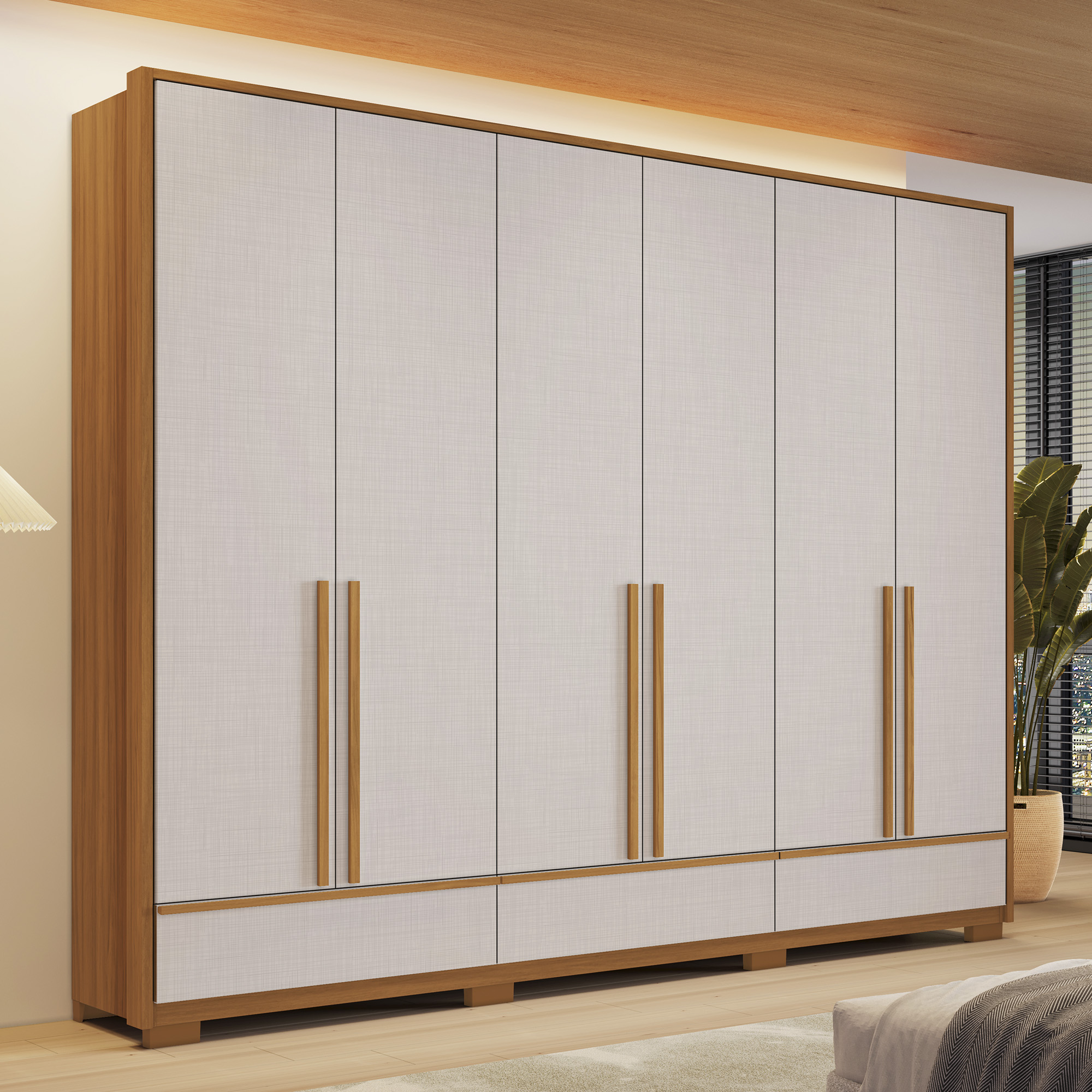 Roupeiro Casal 6 Portas100% MDF.