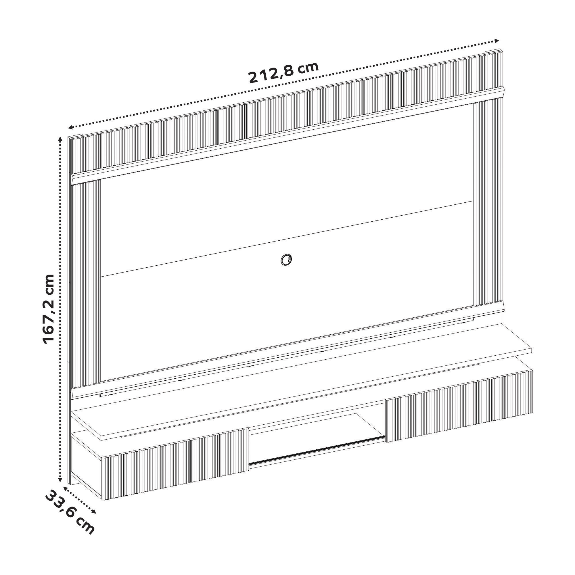 Painel 100% MDF para TV até 75”. - Imagem 3