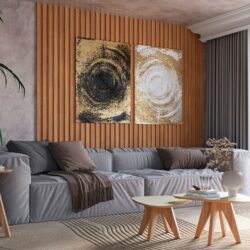 Conjunto de Três Mesas de Centro e Lateral Orgânica 100% MDF.