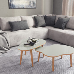 Conjunto de Duas Mesas de Centro Orgânica 100% MDF.