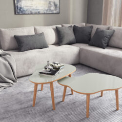 Conjunto de Duas Mesas de Centro Orgânica 100% MDF.