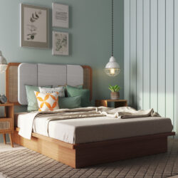 Mesa de Cbeceira 100%MDF  com Tela Sintética.