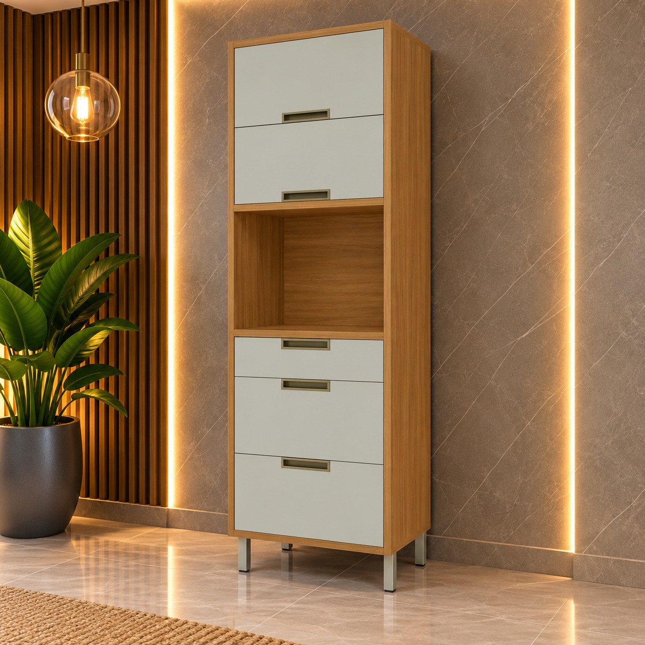 Paneleiro 100% MDF - 2 Portas 3 Gavetas - IMPERATRIZ - Imagem 2
