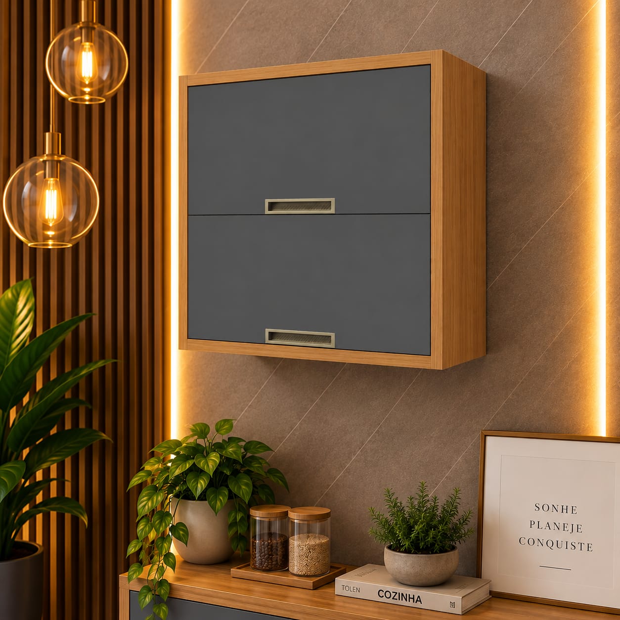 Armário Aéreo 2 Portas - 100% MDF 10x de R$79,90. - Imagem 2
