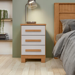 Mesa de Cabeceira 3 Gavetas com Corrediças Telescópicas.