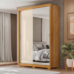 Roupeiro Solteiro Espelhado 100% MDF