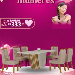 Conj. de Jantar: Mesa com Tampo em Vidro ++ 6 Cdeiras Estofadas.