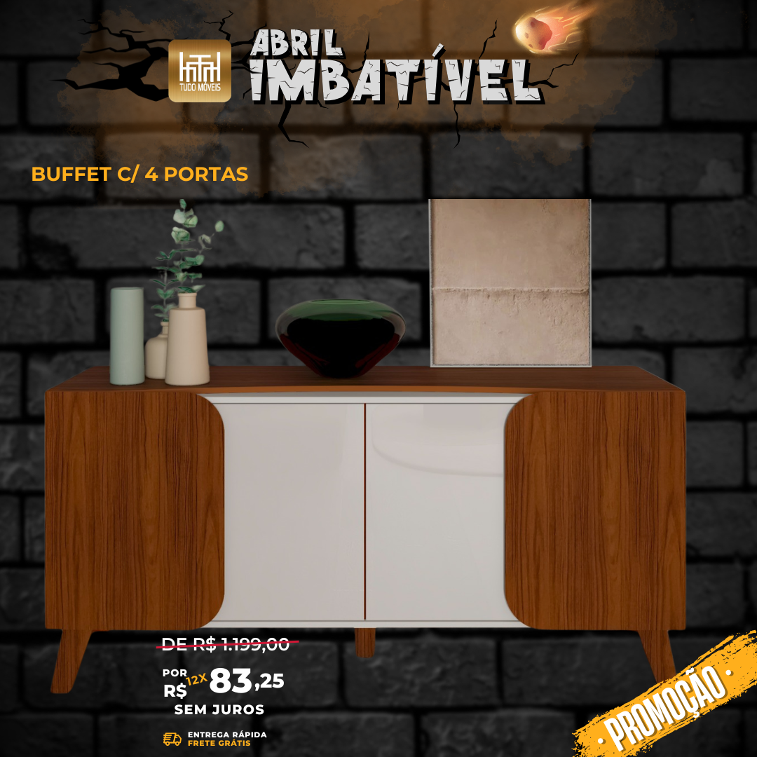 BALCAO BUFFET | 4 PORTAS | 1,60 m - Imagem 2