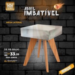 MESA DE CANTO RETRÔ ESPELHADA
