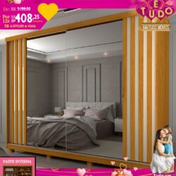 🪞 ROUPEIRO CASAL | 2 PORTAS ESPELHADAS | 100% MDF