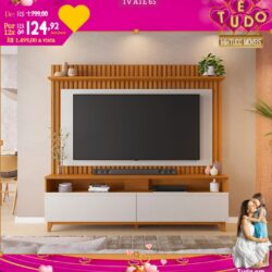 ESTANTE HOME 2 PORTAS PARA TV ATÉ 65"