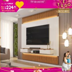 Painel Home Extensível 100% MDF com LED