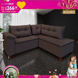 SOFÁ DE CANTO COM CHAISE